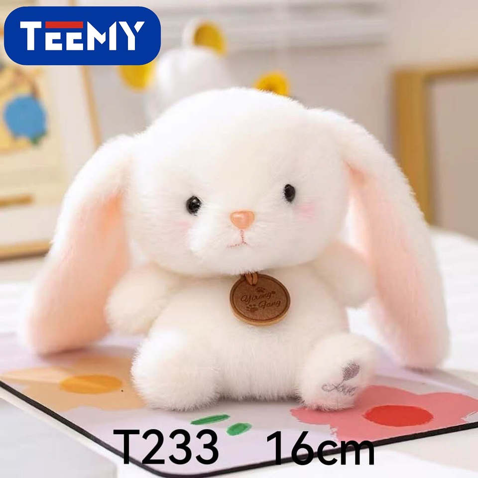 PELUCHE CONEJO 16 CM, PRECIO PUBLICADO ES AL POR MAYOR Y DEBEN SER 3 UNIDADES DEL MISMO  (T233) 1