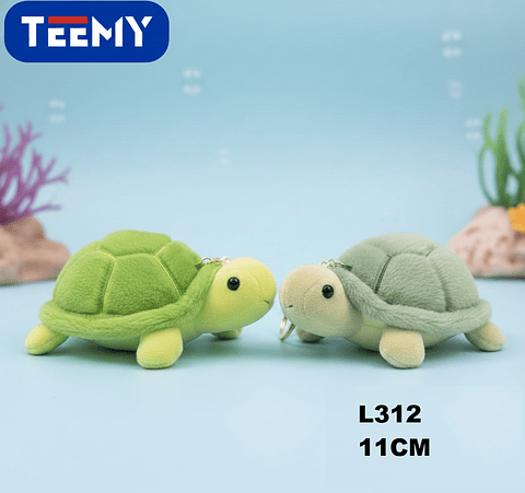 LLAVERO PELUCHE TORTUGA 11 CM PAQUETE 12 PIEZAS (L312)
