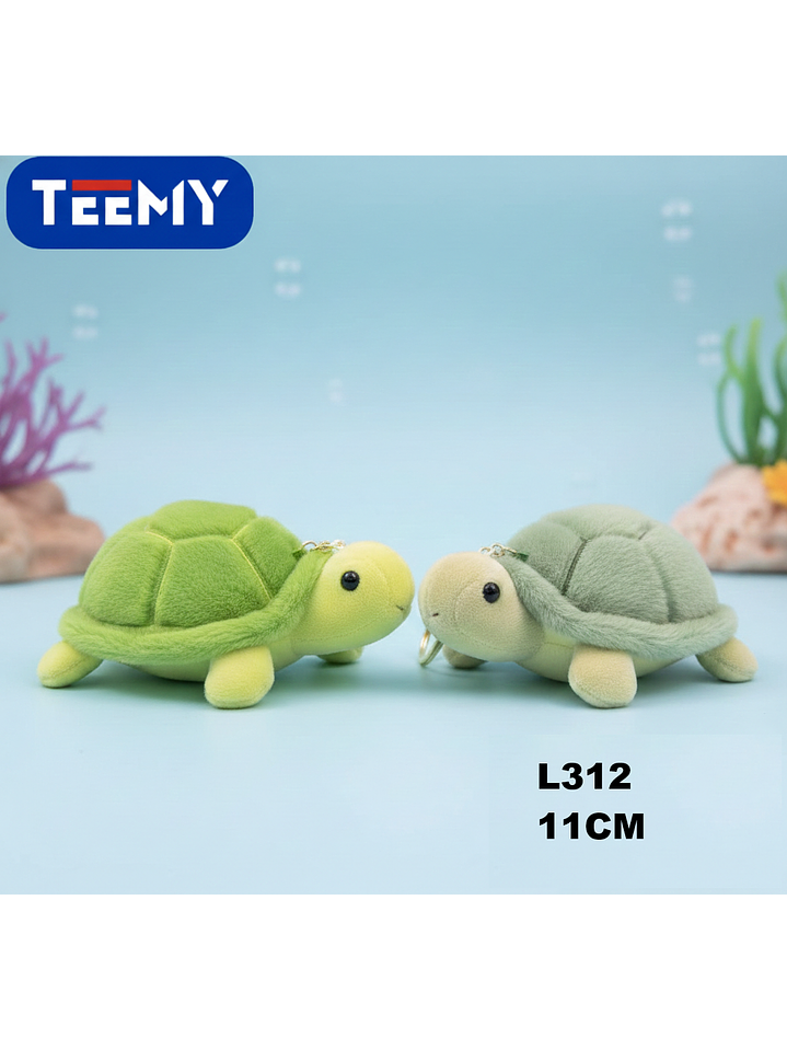 LLAVERO PELUCHE TORTUGA 11 CM PAQUETE 12 PIEZAS 1