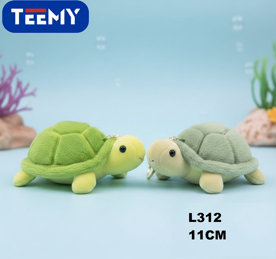 LLAVERO PELUCHE TORTUGA 11 CM PAQUETE 12 PIEZAS (L312) 1