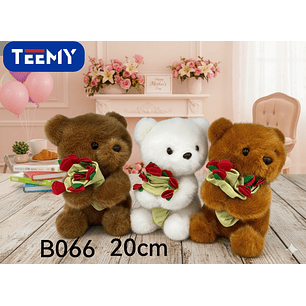 PELUCHE OSO 20 CM  AMOR, PRECIO PUBLICADO ES AL POR MAYOR Y DEBEN SER 3 UNIDADES DEL MISMO 