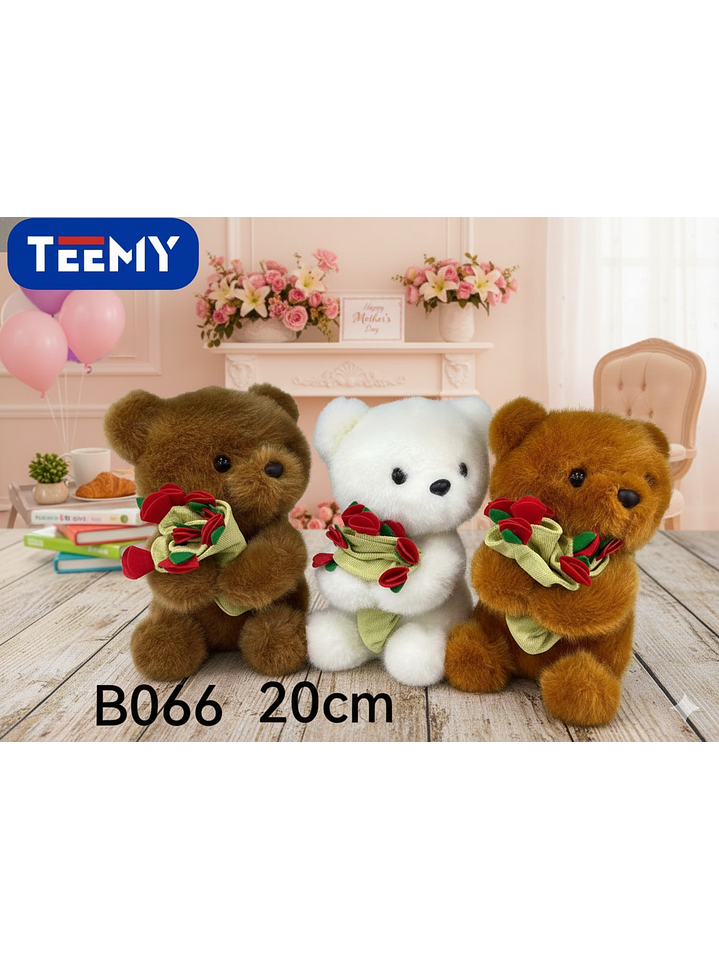 PELUCHE OSO 20 CM  AMOR, PRECIO PUBLICADO ES AL POR MAYOR Y DEBEN SER 3 UNIDADES DEL MISMO  1