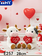 PELUCHE VACA AMOR 28 CM, PRECIO PUBLICADO ES AL POR MAYOR Y DEBEN SER 3 UNIDADES DEL MISMO  - Miniatura 2