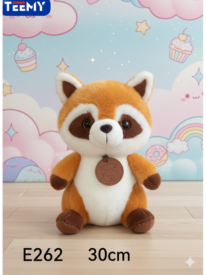 PELUCHE MAPACHE 30 CM , PRECIO PUBLICADO ES AL POR MAYOR Y DEBEN SER 3 UNIDADES DEL MISMO  1