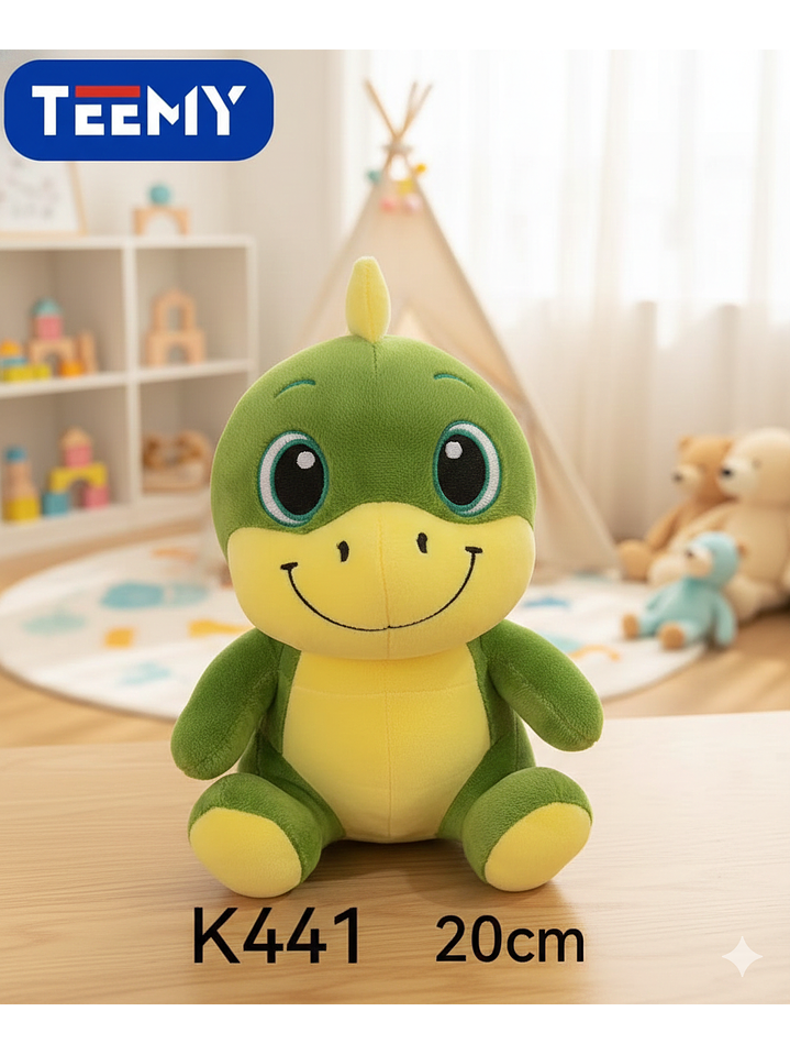 PELUCHE DINOSAURIO 20 CM, PRECIO PUBLICADO ES AL POR MAYOR Y DEBEN SER 3 UNIDADES DEL MISMO  1