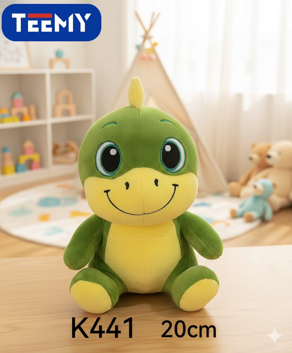 PELUCHE DINOSAURIO 20 CM, PRECIO PUBLICADO ES AL POR MAYOR Y DEBEN SER 3 UNIDADES DEL MISMO  (K441) 1