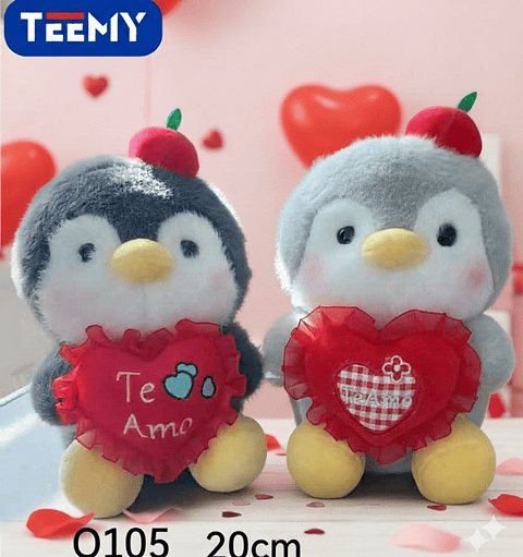 PELUCHE PINGUINO 20 CM AMOR , PRECIO PUBLICADO ES AL POR MAYOR Y DEBEN SER 3 UNIDADES DEL MISMO  (Q105)