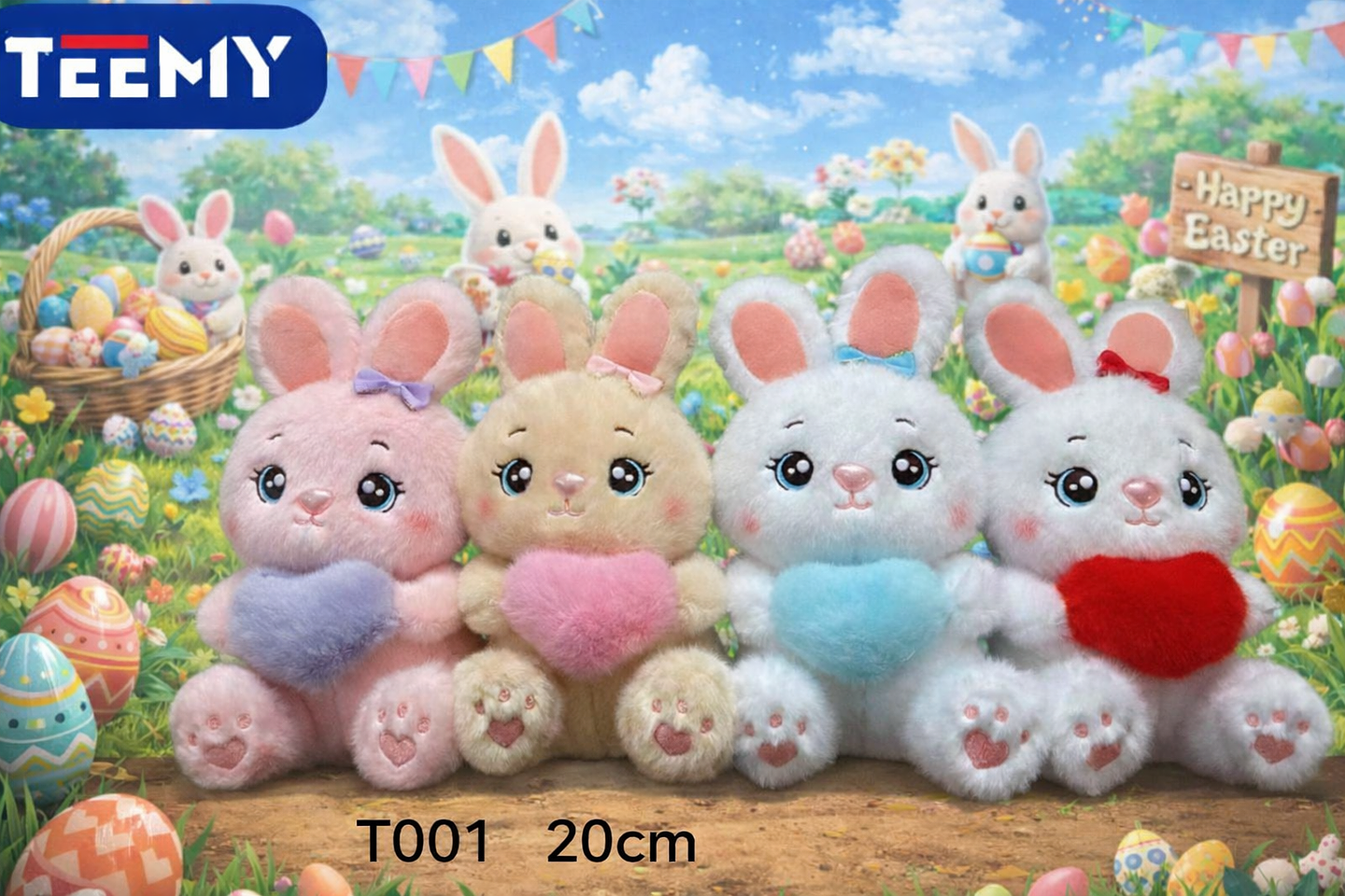 PELUCHE CONEJO 20 CM  , PRECIO PUBLICADO ES AL POR MAYOR Y DEBEN SER 3 UNIDADES DEL MISMO  (T001) 1