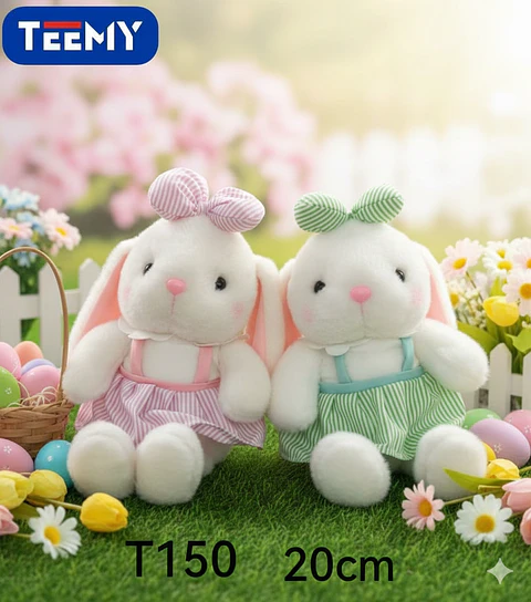 PELUCHE CONEJO 20 CM  , 3 DEL MISMO POR MAYOR  (T150)