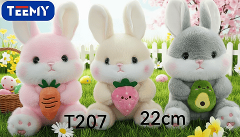 PELUCHE CONEJO 22 CM  , PRECIO PUBLICADO ES AL POR MAYOR Y DEBEN SER 3 UNIDADES DEL MISMO 