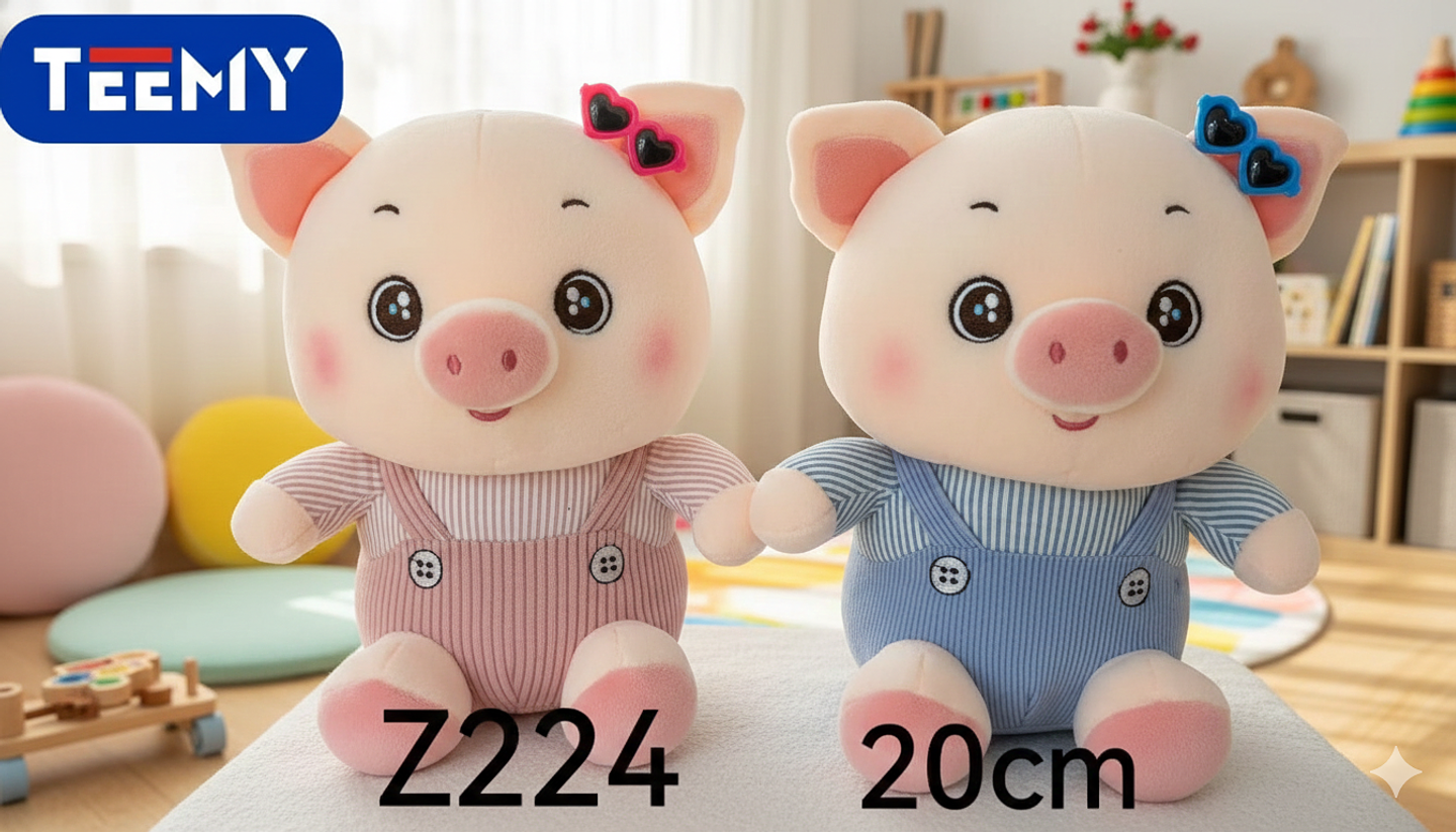 PELUCHE CHANCHO 20 CM , PRECIO PUBLICADO ES AL POR MAYOR Y DEBEN SER 3 UNIDADES DEL MISMO  (Z224) 1