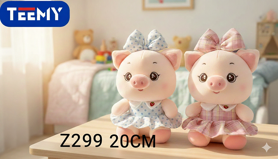 PELUCHE CHANCHO 20 CM , PRECIO PUBLICADO ES AL POR MAYOR Y DEBEN SER 3 UNIDADES DEL MISMO  (Z299) 1