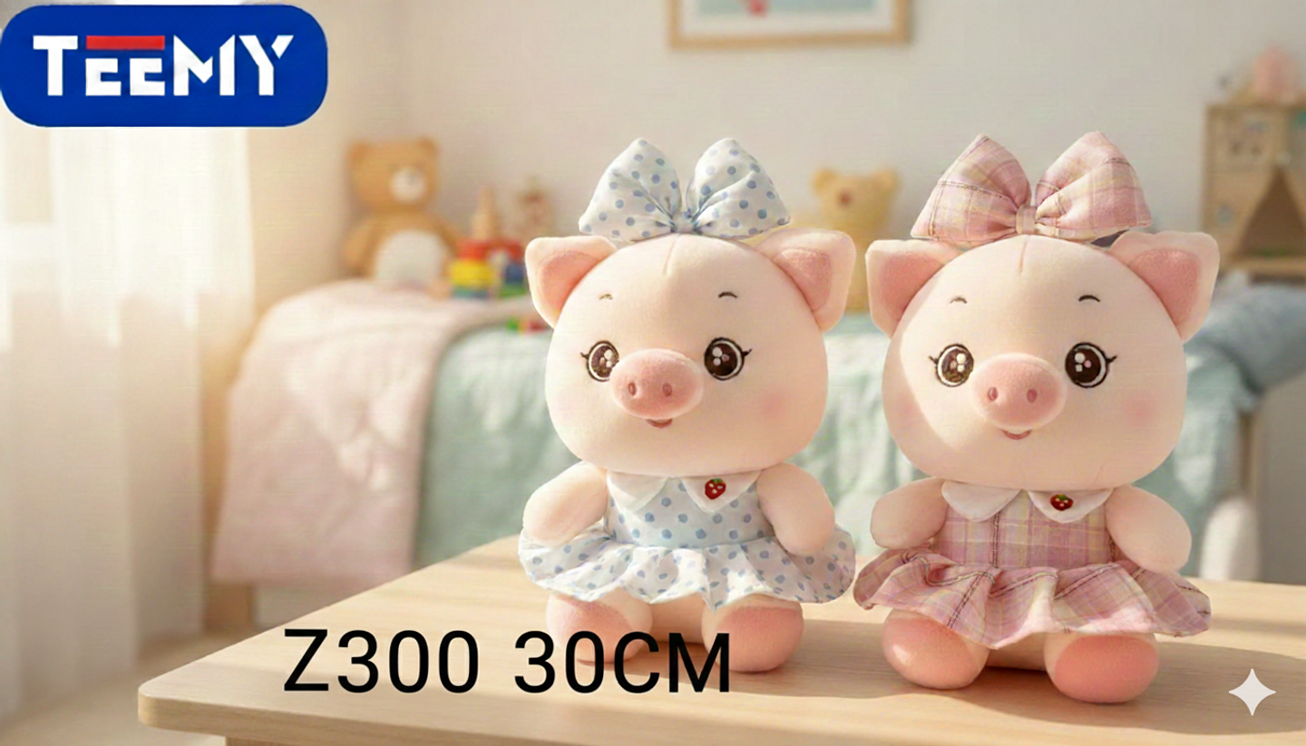 PELUCHE CHANCHO 30 CM, PRECIO PUBLICADO ES AL POR MAYOR Y DEBEN SER 3 UNIDADES DEL MISMO  (Z300) 1