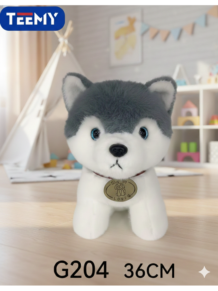 PELUCHE LOBO 35 CM, PRECIO PUBLICADO ES AL POR MAYOR Y DEBEN SER 3 UNIDADES DEL MISMO  1