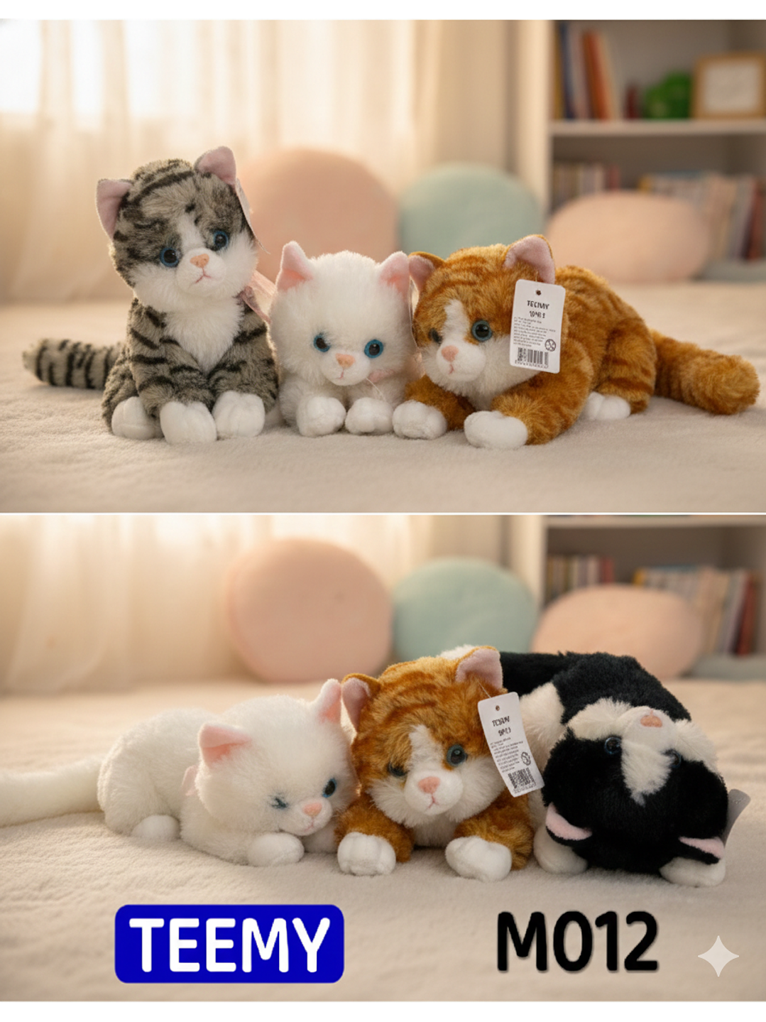 PELUCHE GATO 30 CM, PRECIO PUBLICADO ES AL POR MAYOR Y DEBEN SER 3 UNIDADES DEL MISMO  1