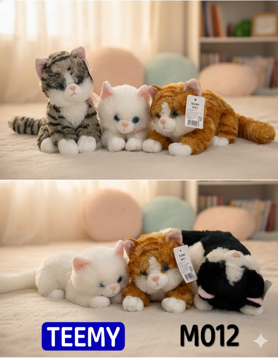 PELUCHE GATO 30 CM, PRECIO PUBLICADO ES AL POR MAYOR Y DEBEN SER 3 UNIDADES DEL MISMO  (M012) 1