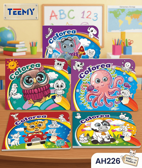 LIBRO PARA COLOREAR PAQUETE 12 PIEZAS SURTIDO