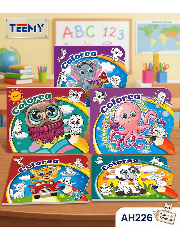 LIBRO PARA COLOREAR PAQUETE 12 PIEZAS SURTIDO 1