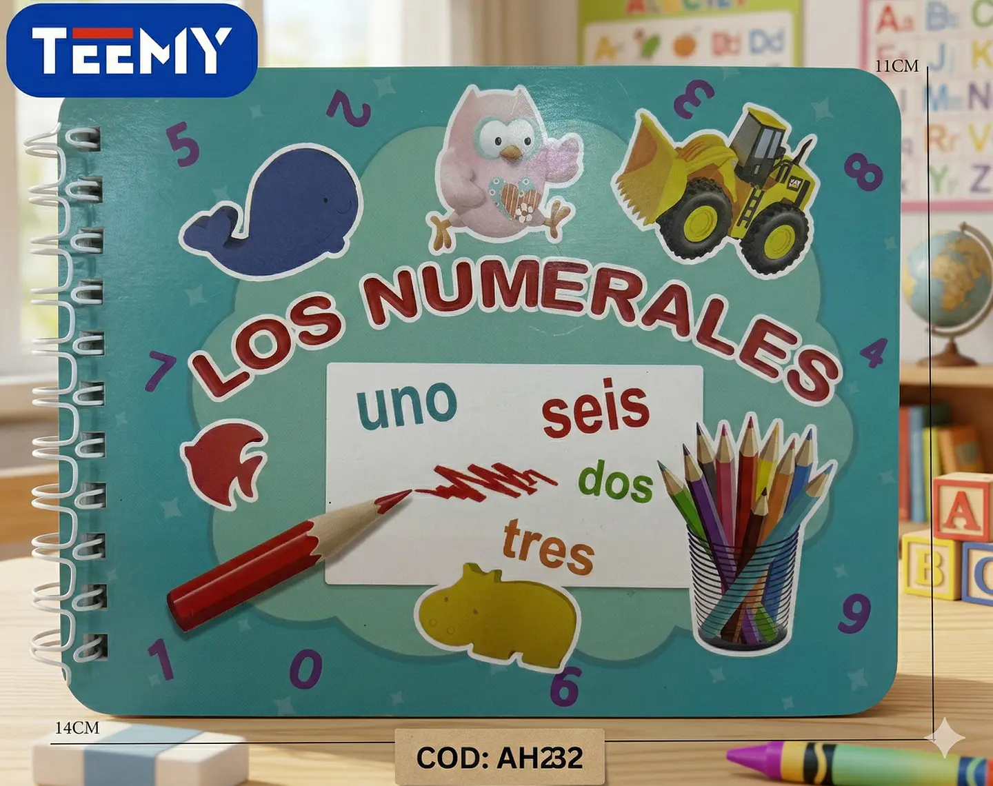 LIBRETA APRENDER ESCRIBIR LETRAS Y NUMEROS PAQUETE 48 PIEZAS (AH232) 1