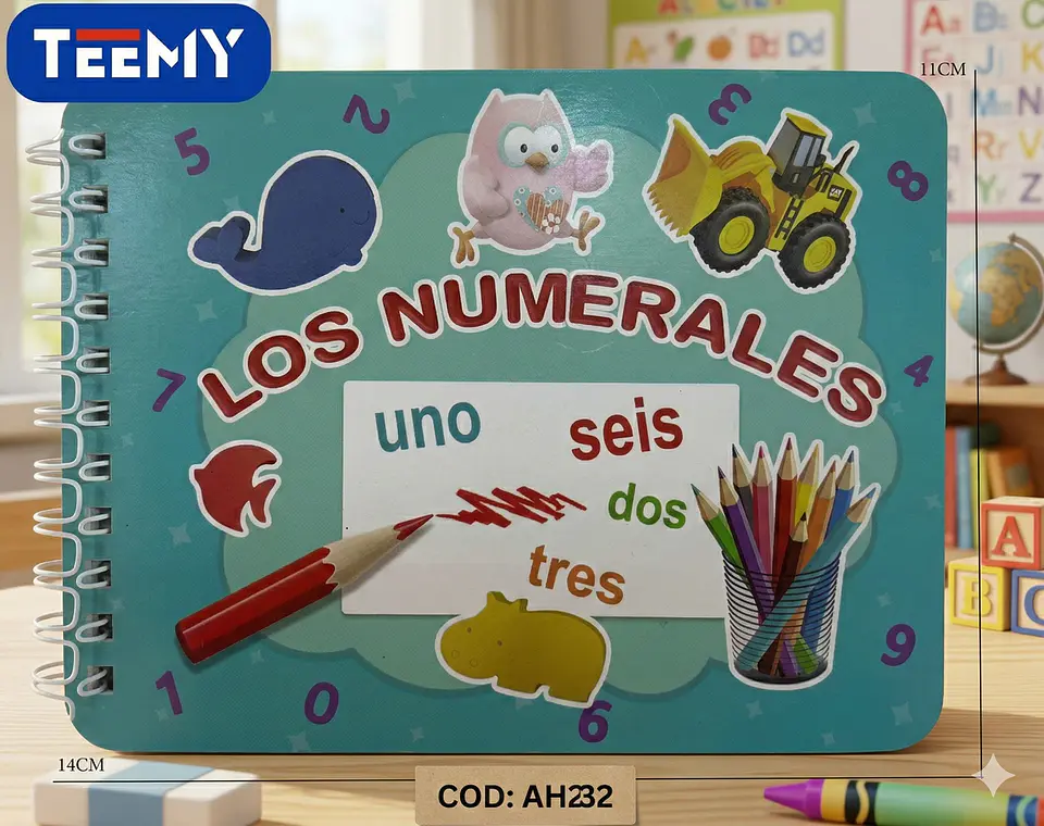 LIBRETA APRENDER ESCRIBIR LETRAS Y NUMEROS PAQUETE 48 PIEZAS (AH232) 1