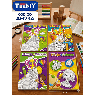 LIBRO PARA COLOREAR PAQUETE 12 PIEZAS SURTIDO