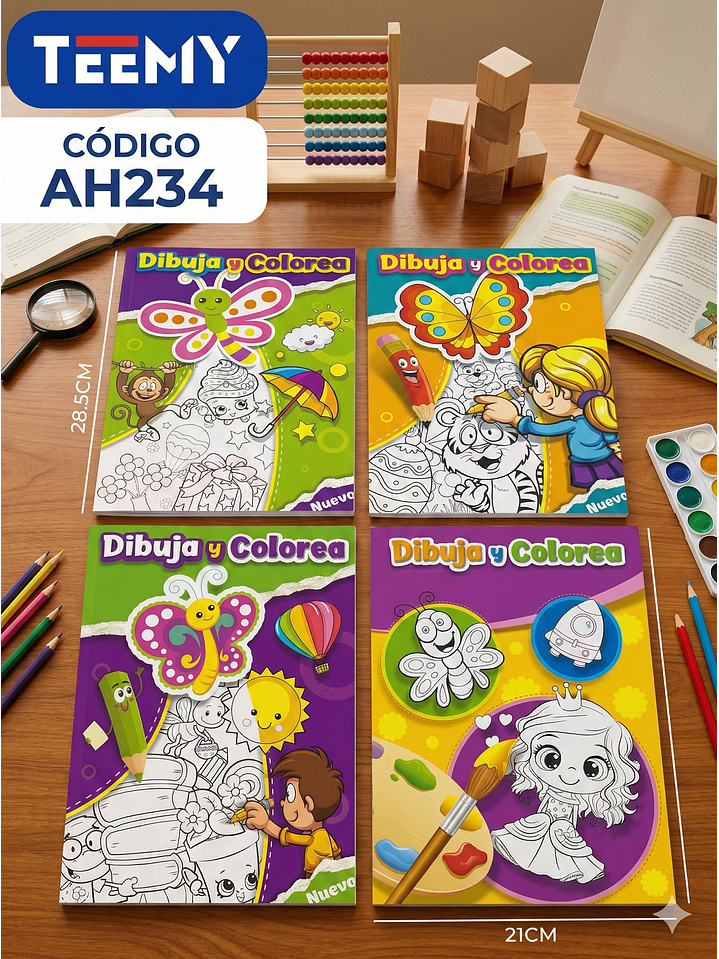 LIBRO PARA COLOREAR PAQUETE 12 PIEZAS SURTIDO 1