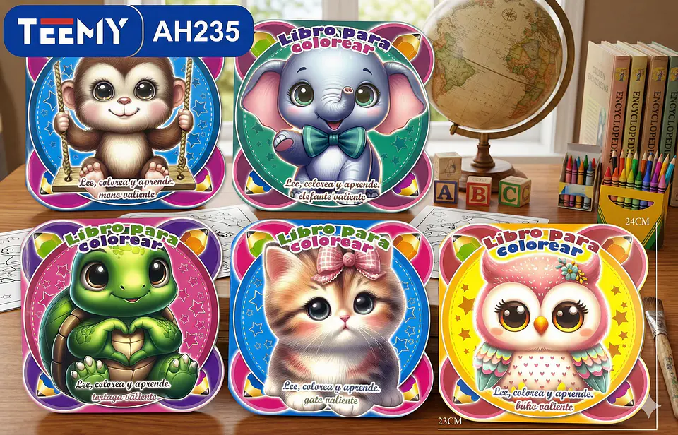 LIBRO PARA COLOREAR PAQUETE 12 PIEZAS SURTIDO (AH235) 1