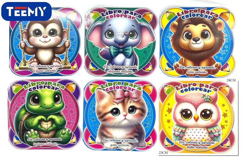 LIBRO PARA COLOREAR PAQUETE 12 PIEZAS SURTIDO (AH235) 2