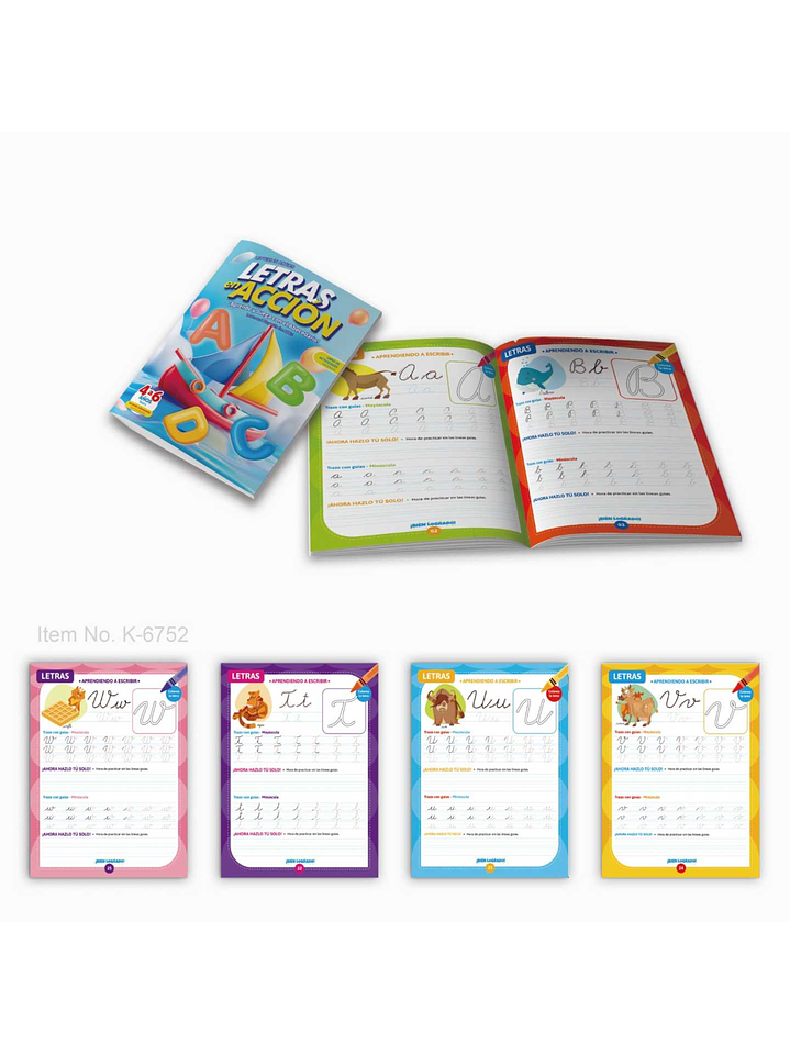 LIBRO APRENDER ESCRIBIR  LETRAS Y NUMEROS PAQUETE 12 PIEZAS 2