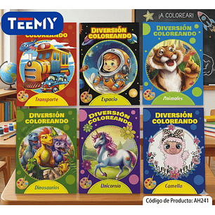 LIBRO PARA COLOREAR PAQUETE 12 PIEZAS SURTIDO
