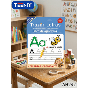 LIBRO COLOREAR Y TRAZAR LETRAS NUMEROS YPAQUETE 12 PIEZAS