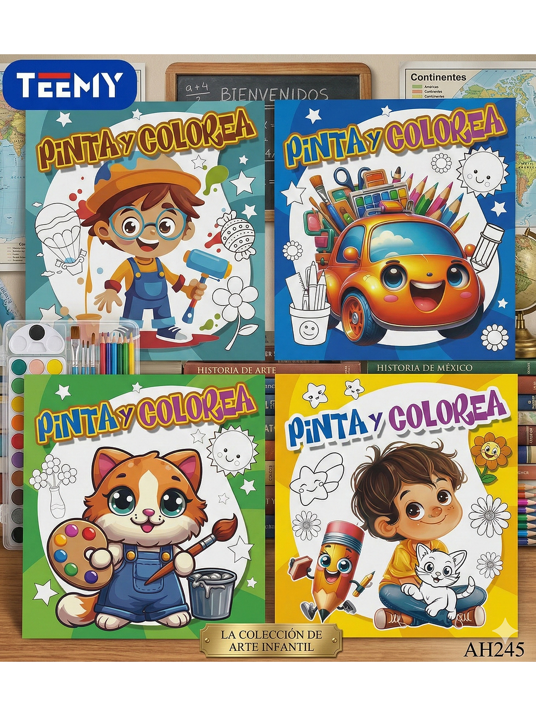 LIBRO PARA COLOREAR PAQUETE 12 PIEZAS SURTIDO 1