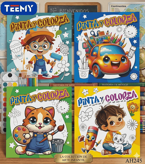 LIBRO PARA COLOREAR PAQUETE 12 PIEZAS SURTIDO