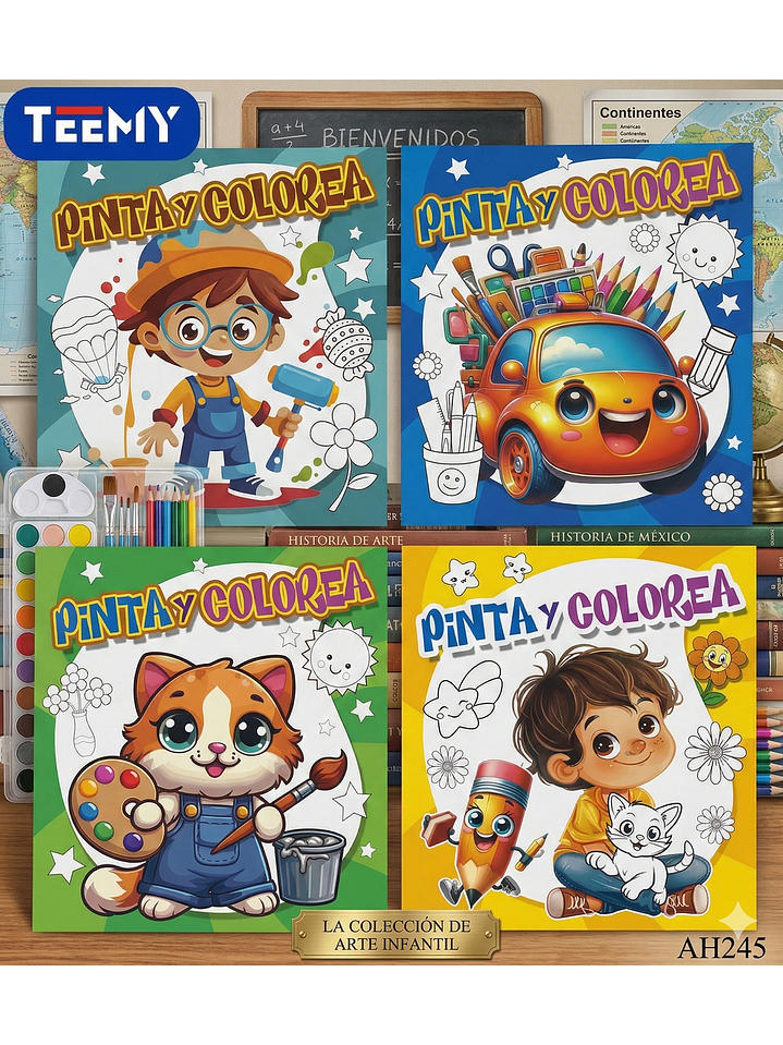 LIBRO PARA COLOREAR PAQUETE 12 PIEZAS SURTIDO 1