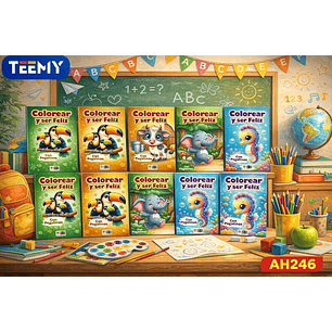 LIBRO PARA COLOREAR PAQUETE 12 PIEZAS SURTIDO