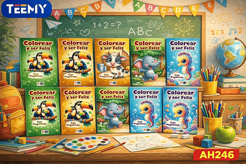 LIBRO PARA COLOREAR PAQUETE 12 PIEZAS SURTIDO