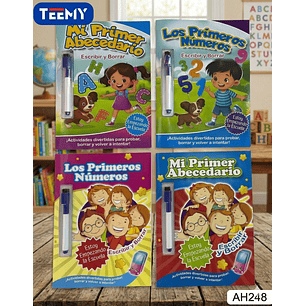 LIBRO APRENDER ESCRIBIR  LETRAS Y NUMEROS PAQUETE 12 PIEZAS SURTIDO