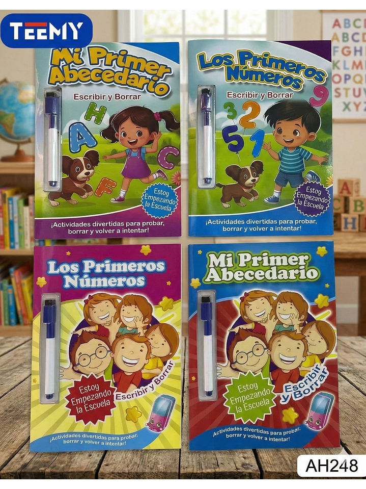 LIBRO APRENDER ESCRIBIR  LETRAS Y NUMEROS PAQUETE 12 PIEZAS SURTIDO 1