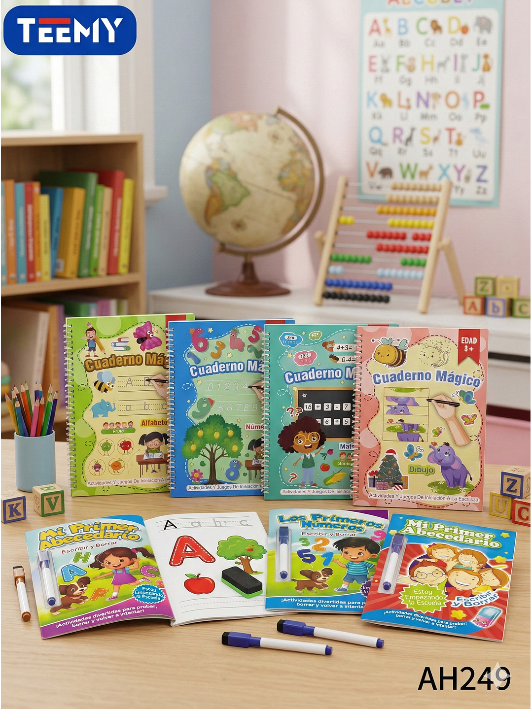 LIBRO APRENDER ESCRIBIR  LETRAS Y NUMEROS PAQUETE 12 PIEZAS SURTIDO 1