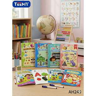 LIBRO APRENDER ESCRIBIR  LETRAS Y NUMEROS PAQUETE 12 PIEZAS SURTIDO