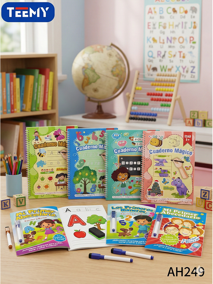 LIBRO APRENDER ESCRIBIR  LETRAS Y NUMEROS PAQUETE 12 PIEZAS SURTIDO 1