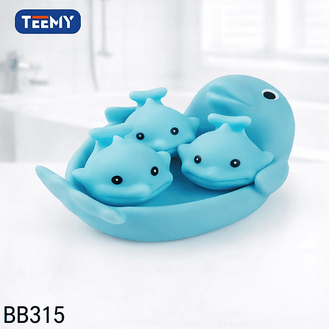 JUGUETE DE BAÑO DELFINES, PRECIO PUBLICADO ES AL POR MAYOR Y DEBEN SER 3 UNIDADES DEL MISMO 