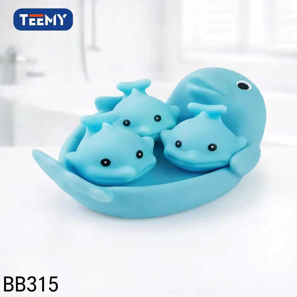 JUGUETE DE BAÑO DELFINES, 3 DEL MISMO POR MAYOR  (BB315) 1