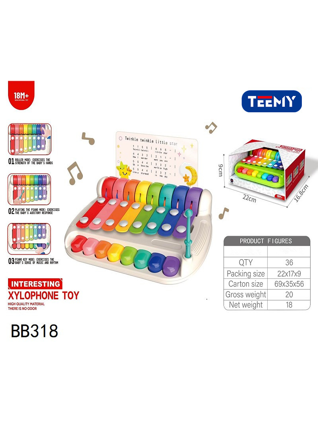 XILOFONO, PRECIO PUBLICADO ES AL POR MAYOR Y DEBEN SER 3 UNIDADES DEL MISMO  1