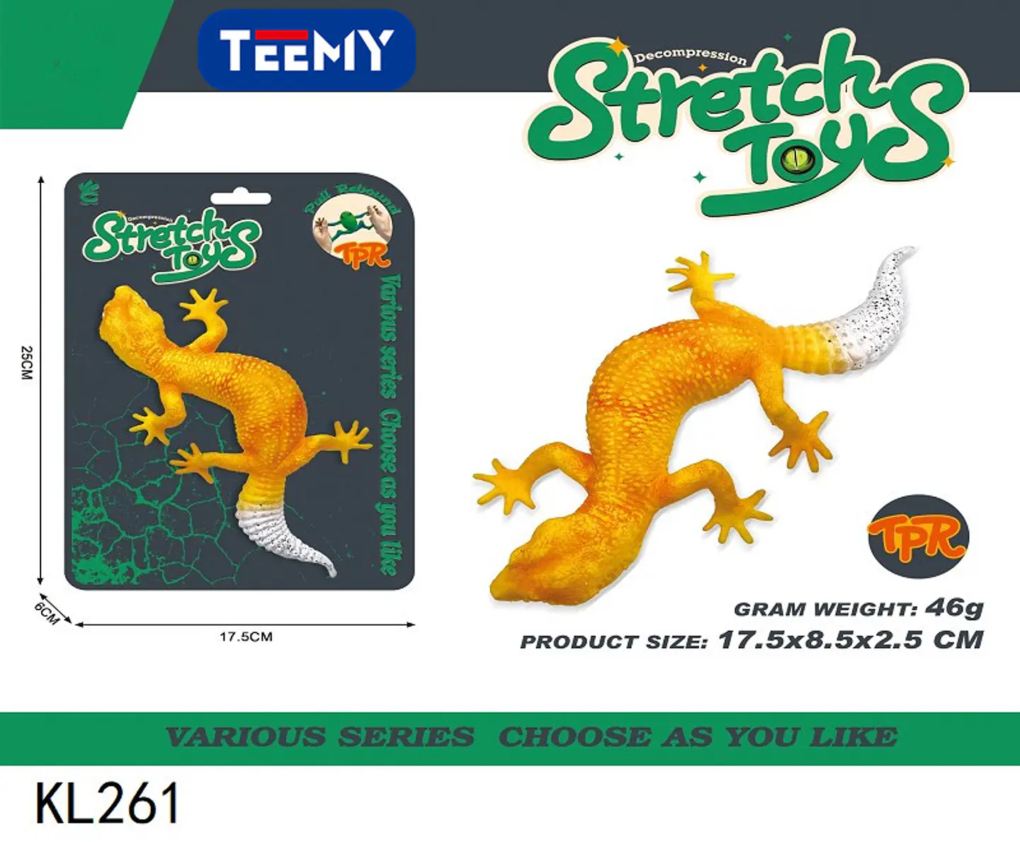 LARGATIJA JUGUETE,  3 DEL MISMO POR MAYOR  (KL261) 1