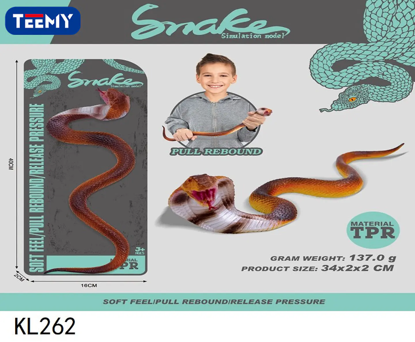 SERPIENTE DE JUGUETE ,3 DEL MISMO POR MAYOR  (KL262) 1