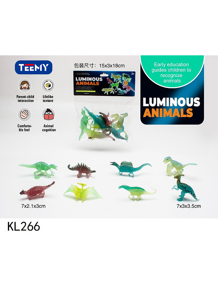 DINOSAURIOS BRILLAN EN LA OSCURIDAD , PRECIO PUBLICADO ES AL POR MAYOR Y DEBEN SER 3 UNIDADES DEL MISMO  1