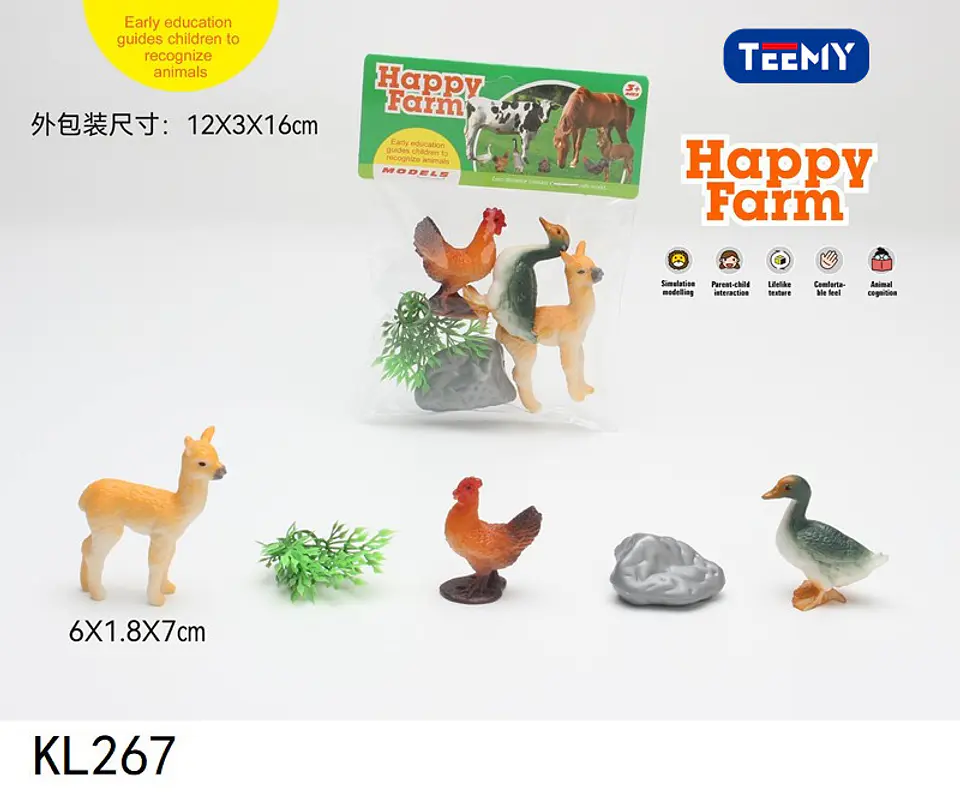 ANIMALES GRANJA, 3 DEL MISMO POR MAYOR  (KL267) 1