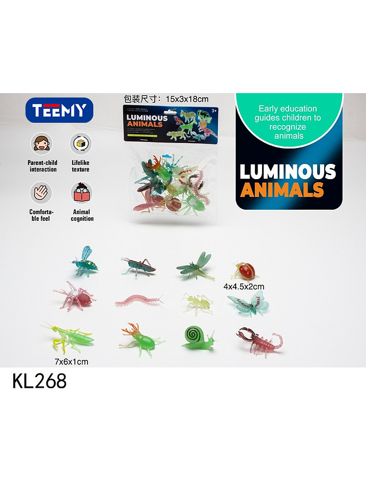 INSECTOS JUGUETE BRILLAN EN LA OSCURIDAD , PRECIO PUBLICADO ES AL POR MAYOR Y DEBEN SER 3 UNIDADES DEL MISMO  1