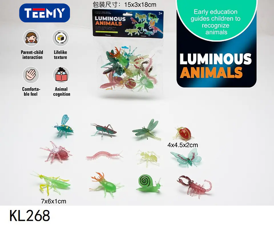 INSECTOS JUGUETE BRILLAN EN LA OSCURIDAD , 3 DEL MISMO POR MAYOR  (KL268) 1
